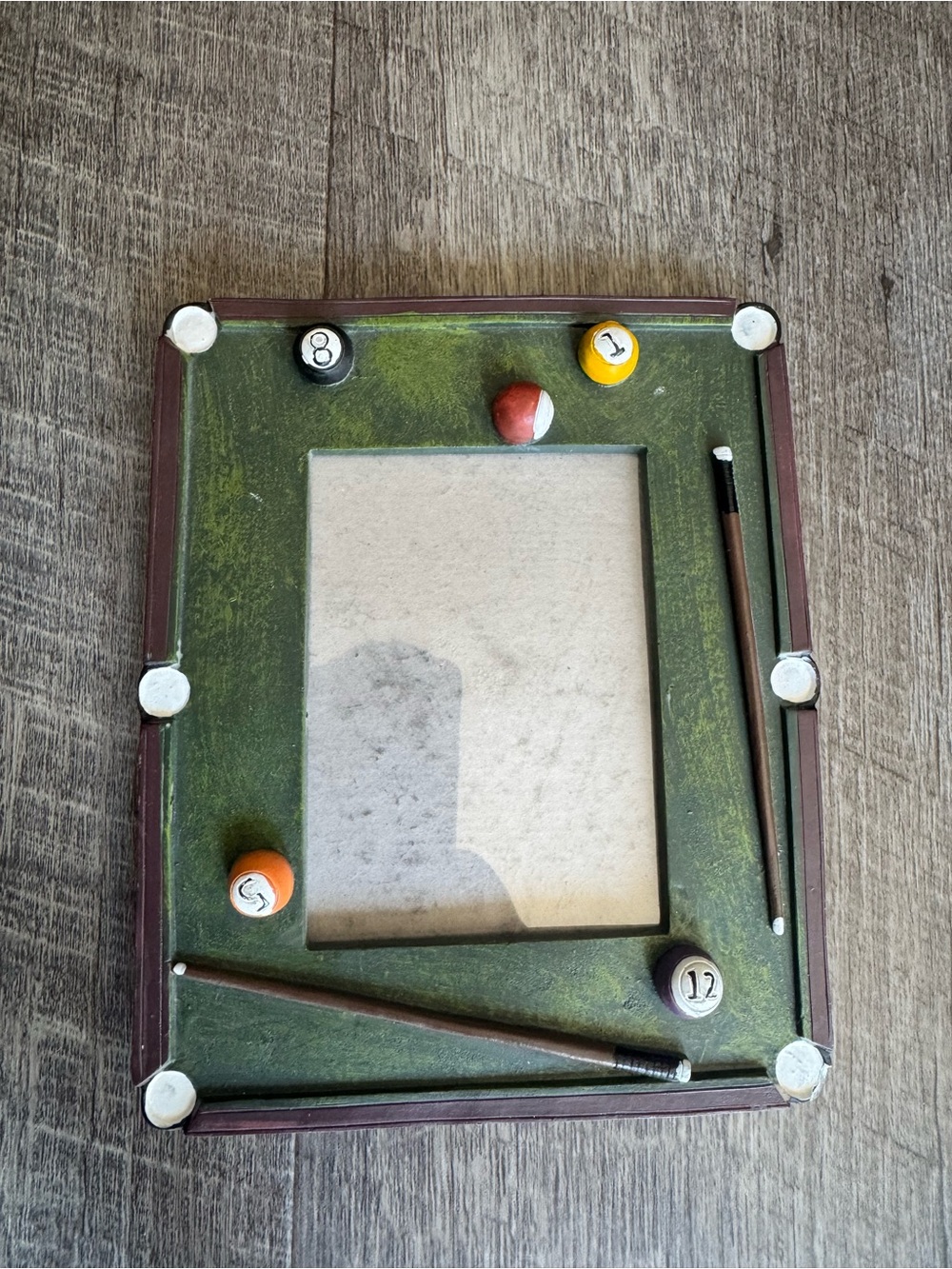 Vintage Pool Table and Dart Themed Photo Frame